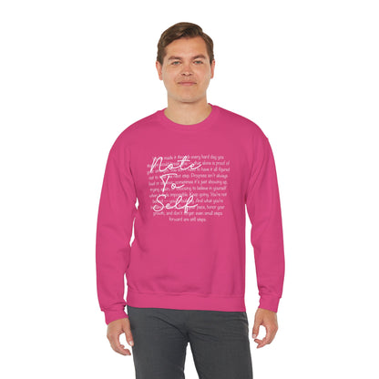 Note to Self Crewneck Sweatshirt - Mental Health Reminder Sweater
