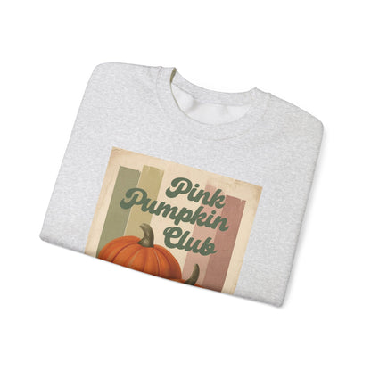 Pink Pumpkin Club Sweatshirt, Retro Fall Sweater