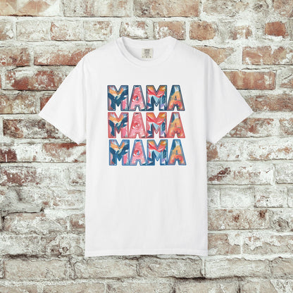 Stacked MAMA Comfort Colors Tee | Bold Retro Mom Shirt, Cute Mom Life Gift, Colorful Graphic Shirt for Moms, Oversized Fit Option, New Mom