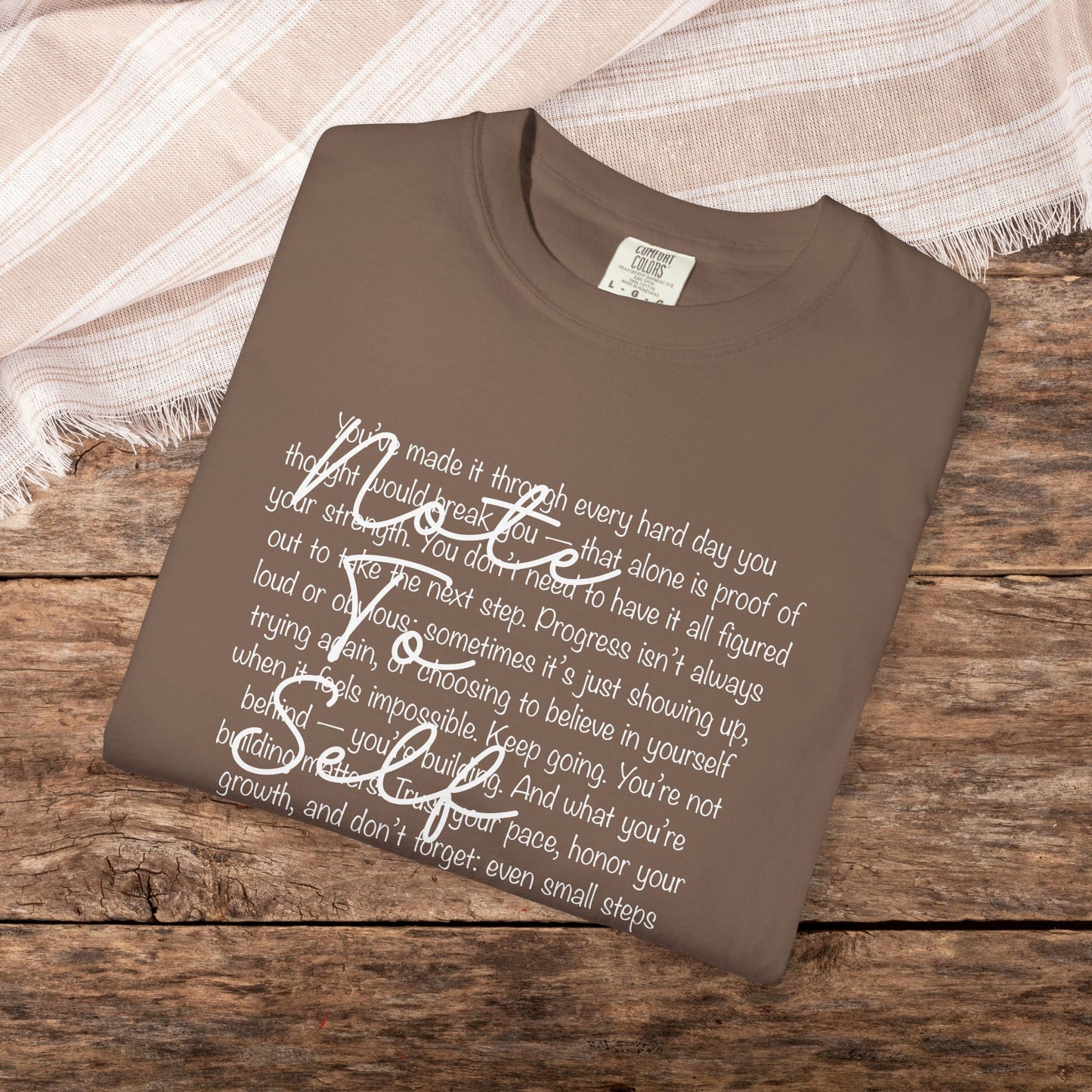 Note to Self Unisex T-Shirt - Motivational Quote Tee, Mental Health Reminder Shirt