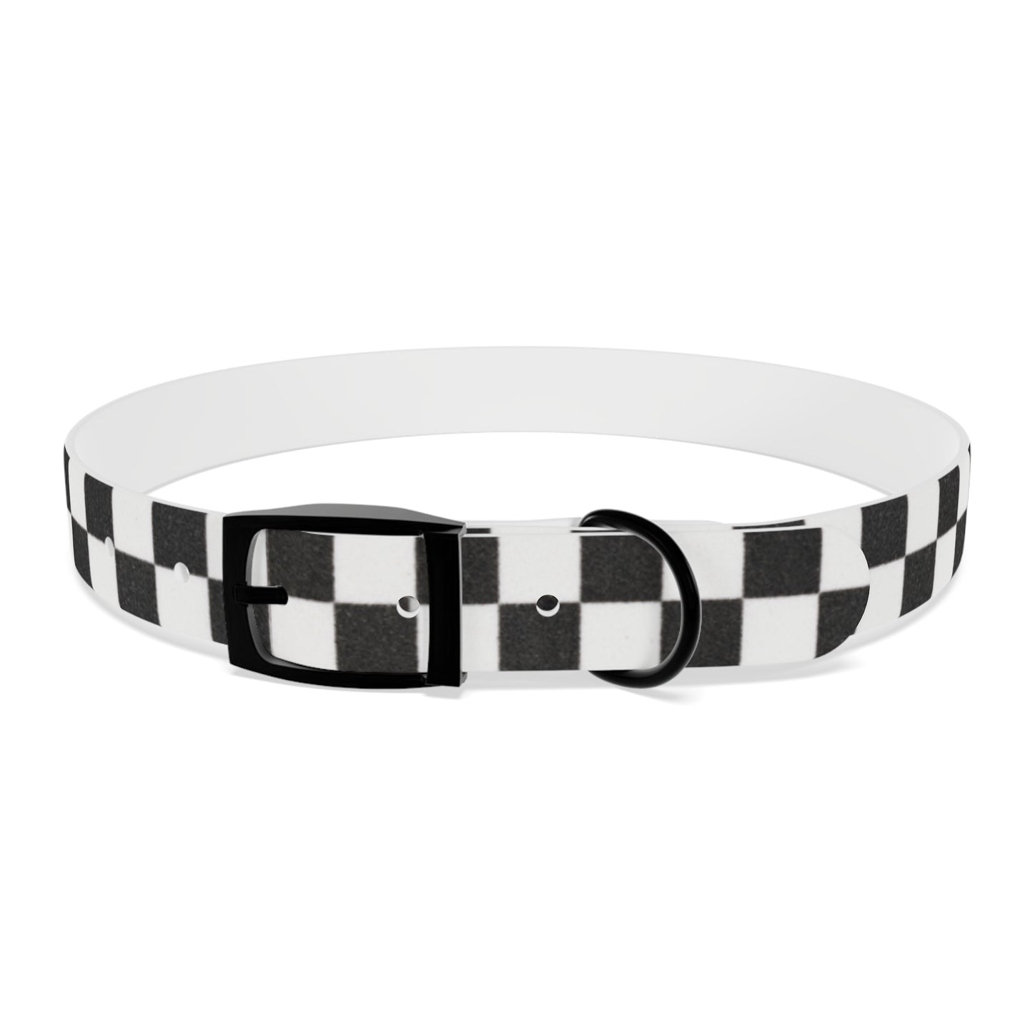 Personalized Checkered Dog Collar