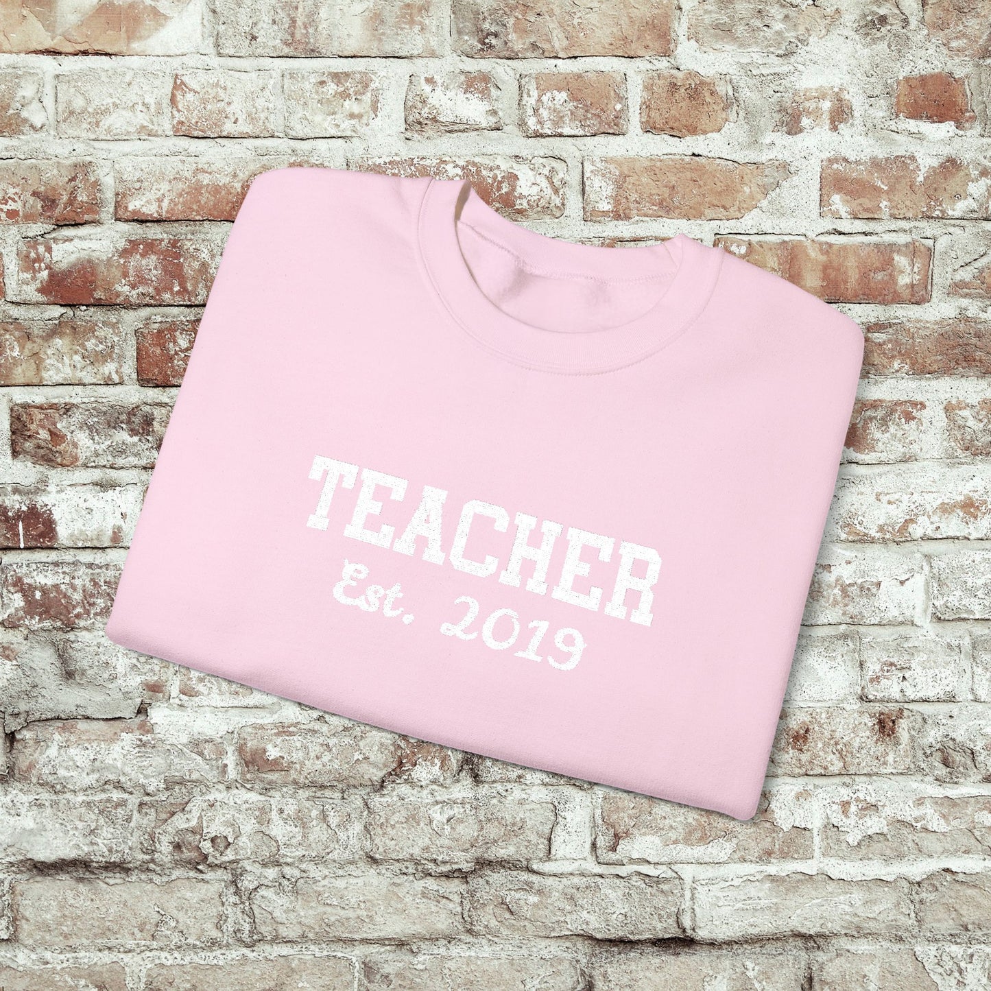 Embroidered Teacher Established (Custom Date) Sweatshirt