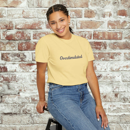 "Overstimulated" Embroidered Shirt