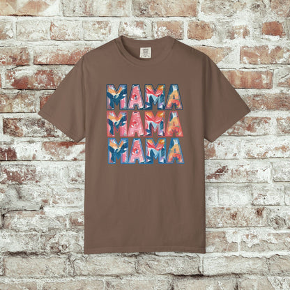 Stacked MAMA Comfort Colors Tee | Bold Retro Mom Shirt, Cute Mom Life Gift, Colorful Graphic Shirt for Moms, Oversized Fit Option, New Mom