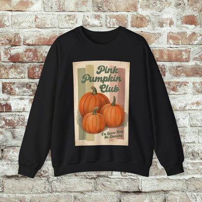 Pink Pumpkin Club Sweatshirt, Retro Fall Sweater