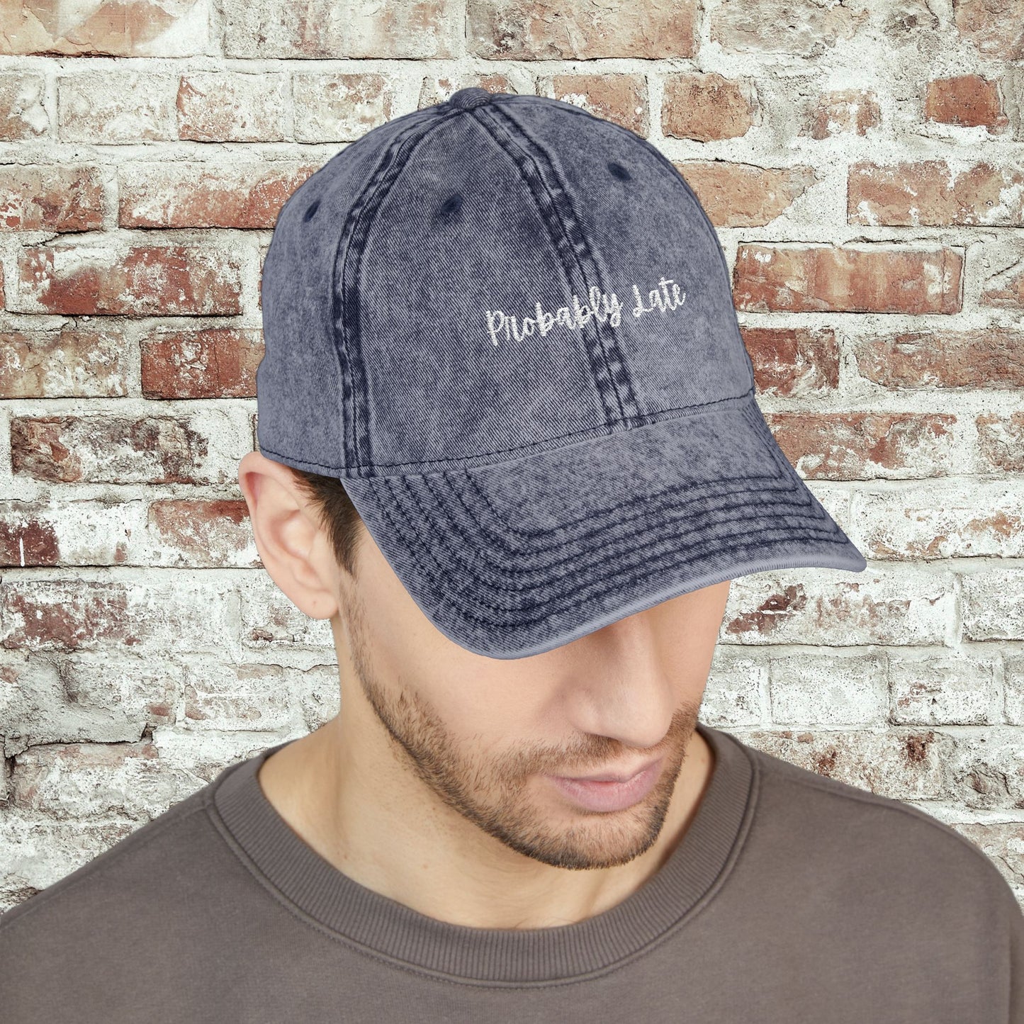 Probably Late Embroidered Distressed Hat