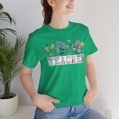 Floral Unisex Soft-Style Teacher Appreciation Tee