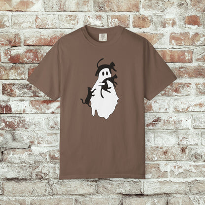 Spooky Ghost & Black Cats Comfort Colors Tee
