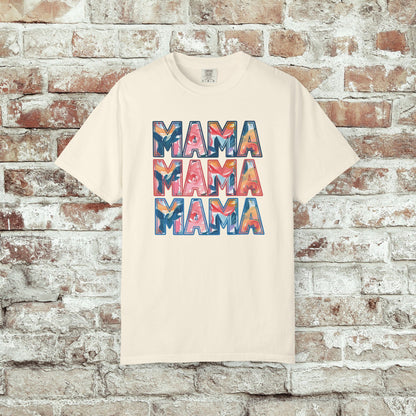 Stacked MAMA Comfort Colors Tee | Bold Retro Mom Shirt, Cute Mom Life Gift, Colorful Graphic Shirt for Moms, Oversized Fit Option, New Mom