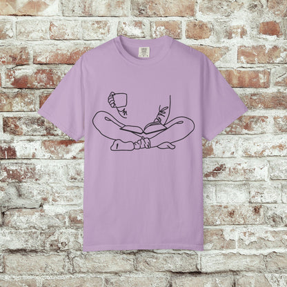 Crisscross Reader and Coffee Drinker Unisex T-shirt