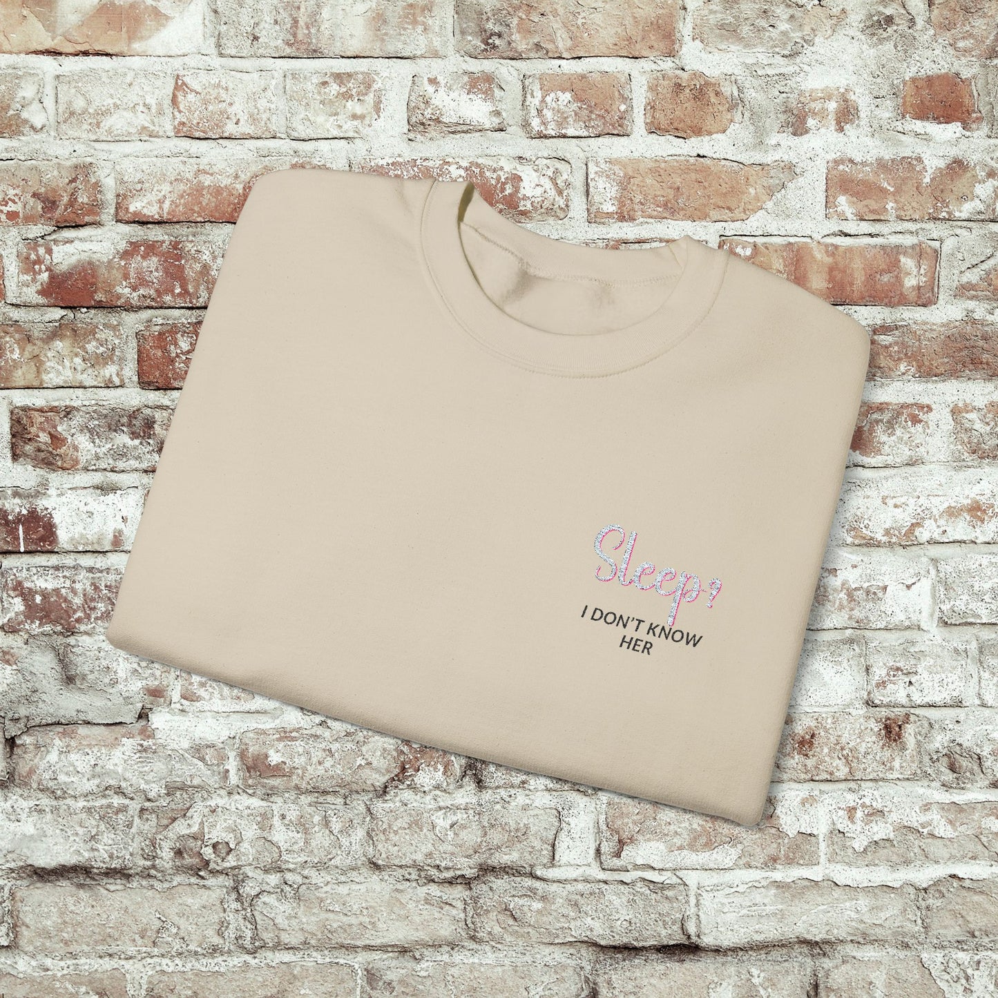 Embroidered Funny Tired Mom Sweatshirt