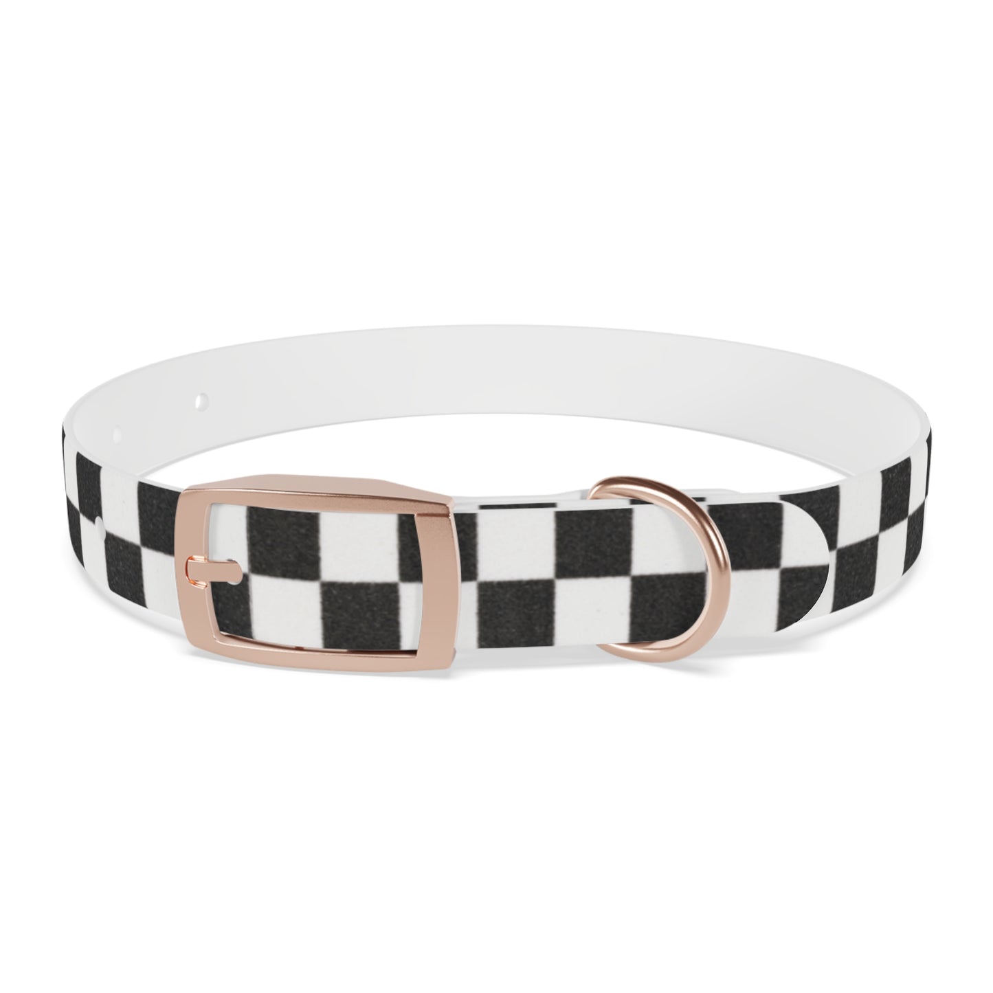 Personalized Checkered Dog Collar