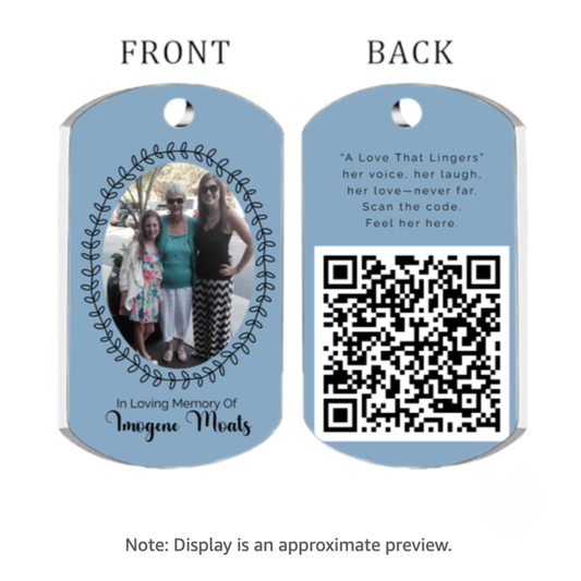 Memorial QR Code & Photo Keychain
