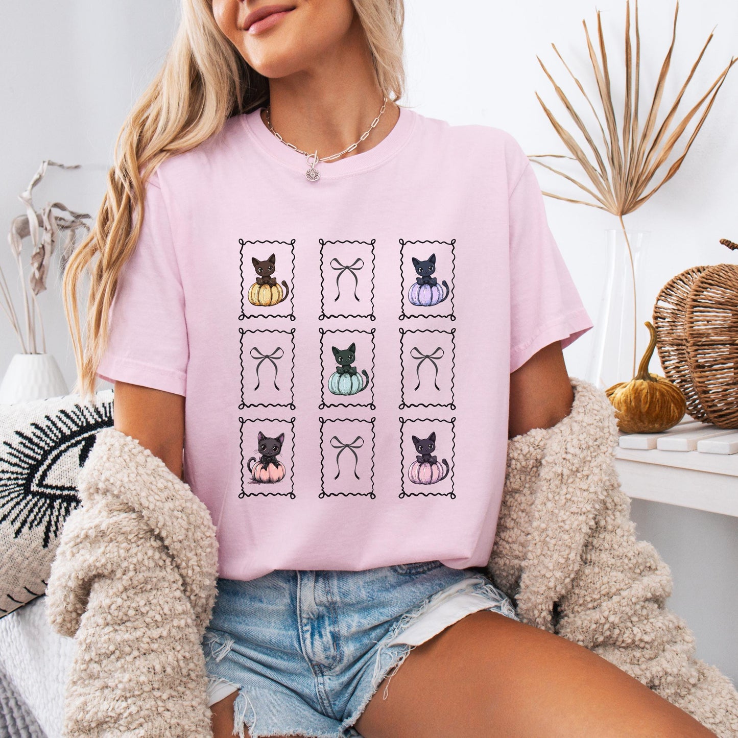 Pastel Pumpkin Cat Shirt
