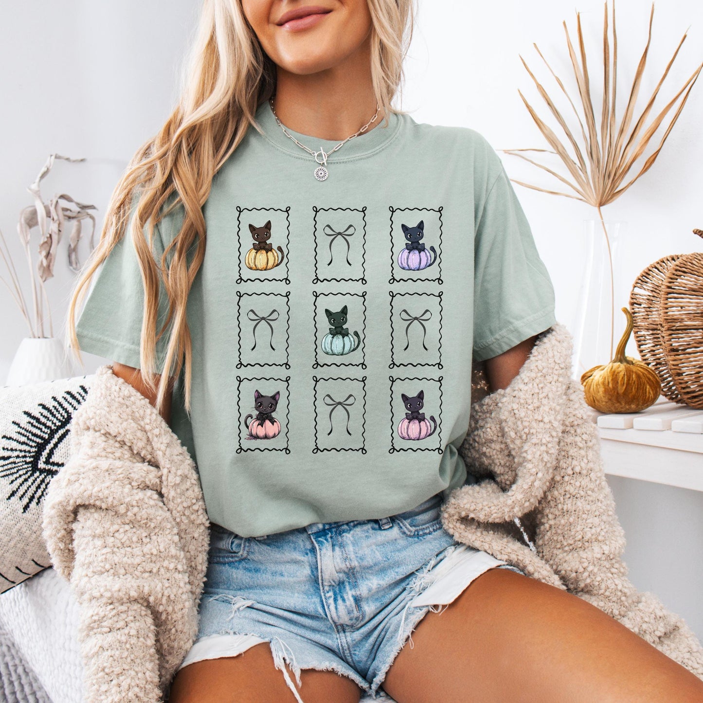 Pastel Pumpkin Cat Shirt