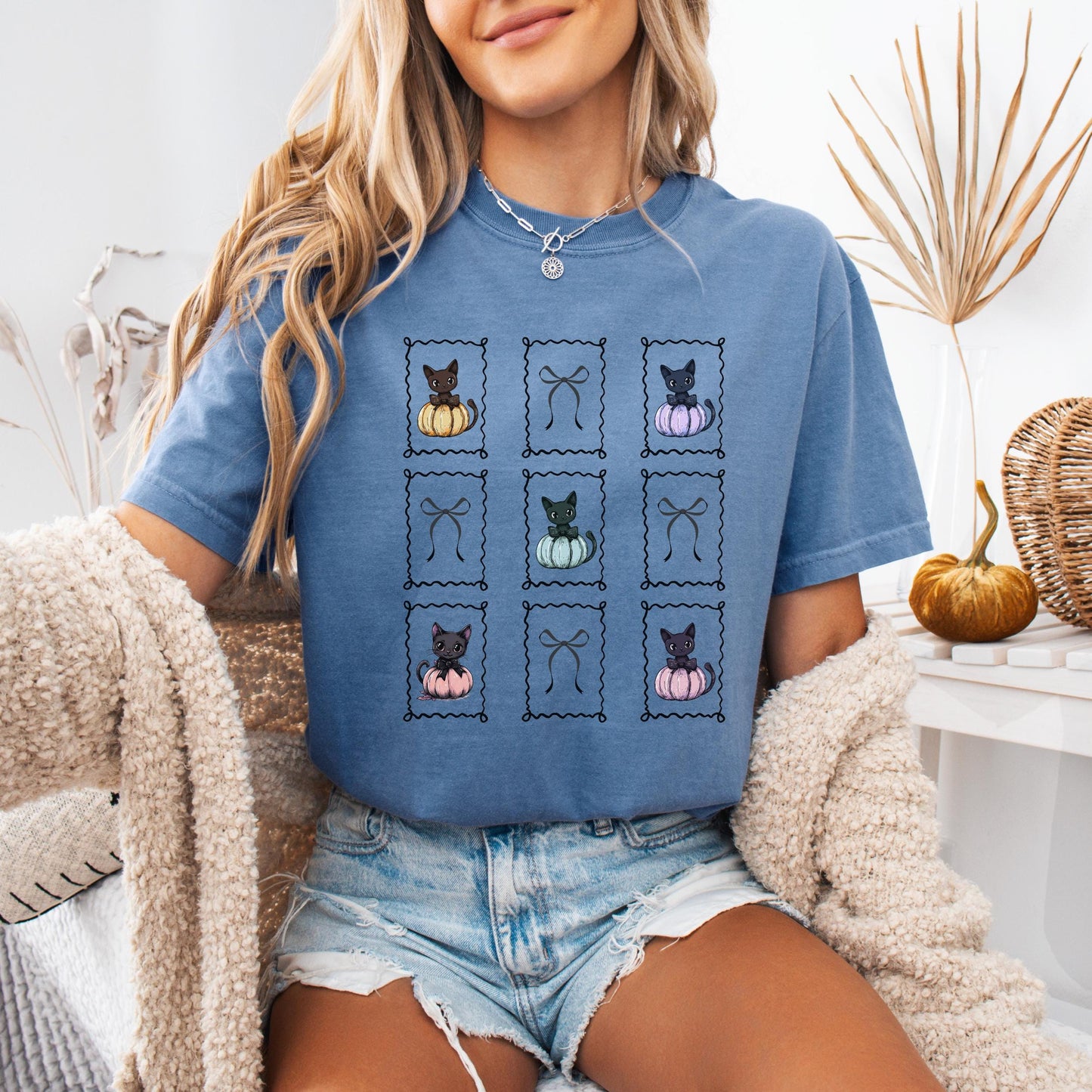 Pastel Pumpkin Cat Shirt