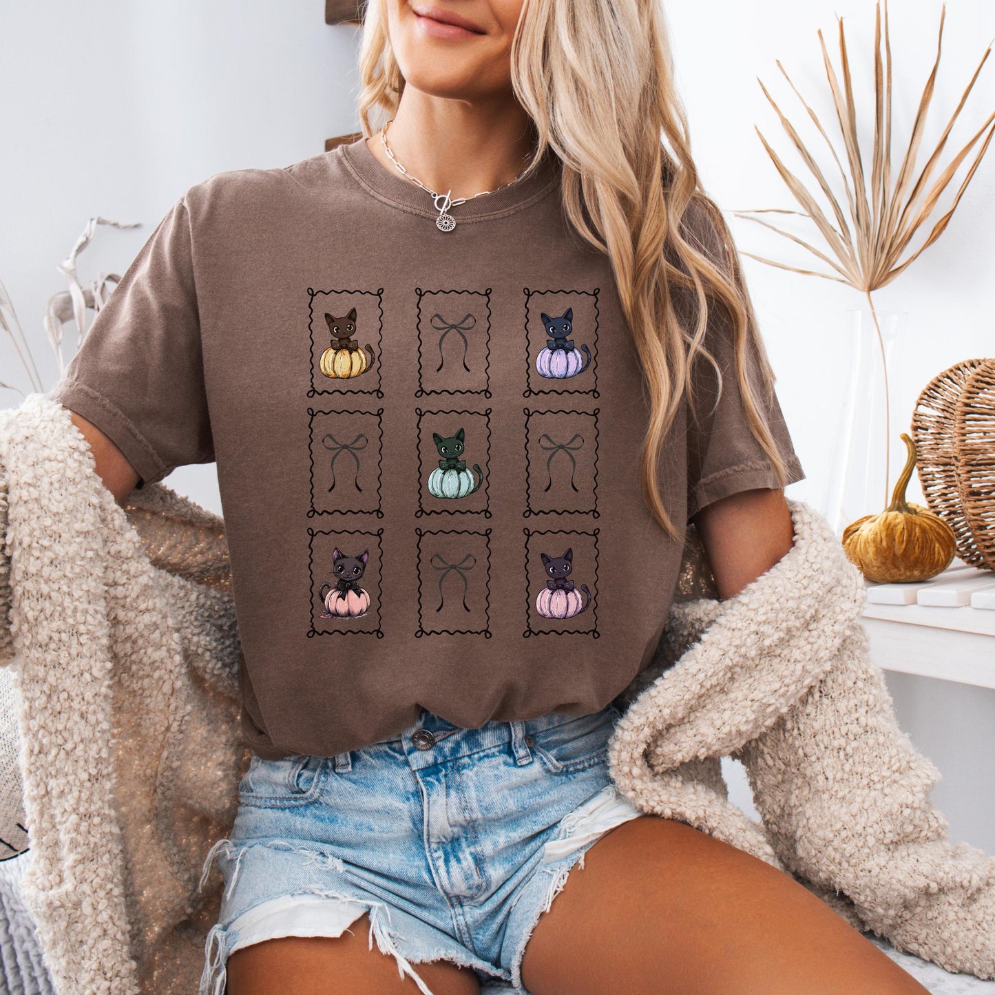 Pastel Pumpkin Cat Shirt