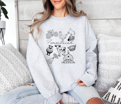 Farmerish Doodle Style Sweatshirt