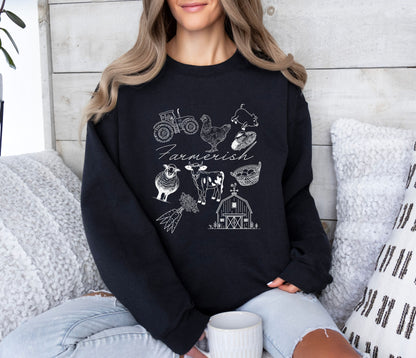 Farmerish Doodle Style Sweatshirt