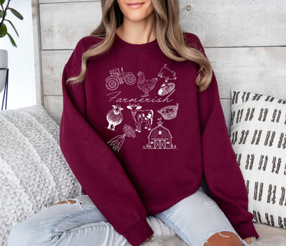 Farmerish Doodle Style Sweatshirt
