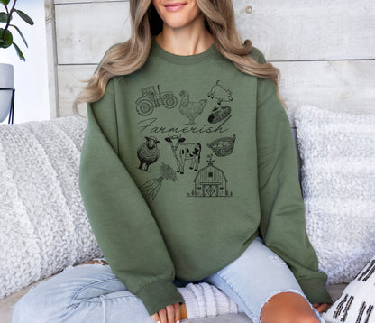 Farmerish Doodle Style Sweatshirt