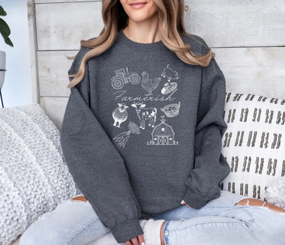 Farmerish Doodle Style Sweatshirt