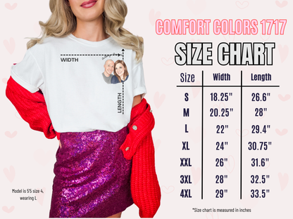 Photo Pocket Tee — Personalized Couple Portrait T‑Shirt