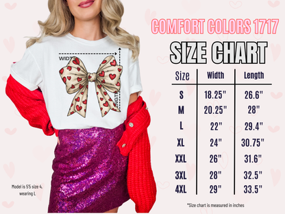 Personalizable Heart Bow T-Shirt — Cute Hand-Drawn Ribbon Design for Valentine's Day & Gifts