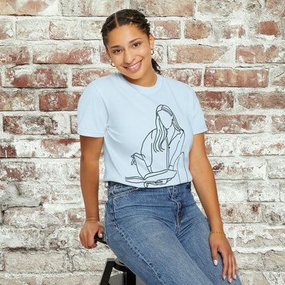 Line Art Book Lover T-shirt