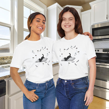 Book Lover's Cat Tee