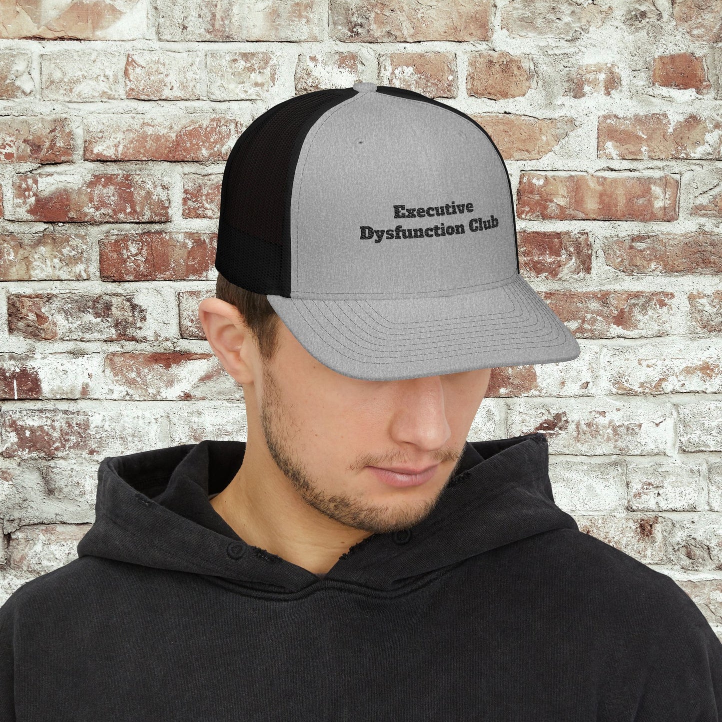 Embroidered Executive Dysfunction Club Richardson Trucker Cap