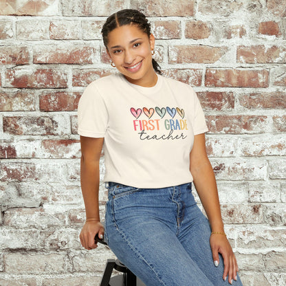 First Grade Teacher Unisex Shirt Comfort Colors