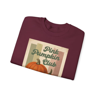 Pink Pumpkin Club Sweatshirt, Retro Fall Sweater