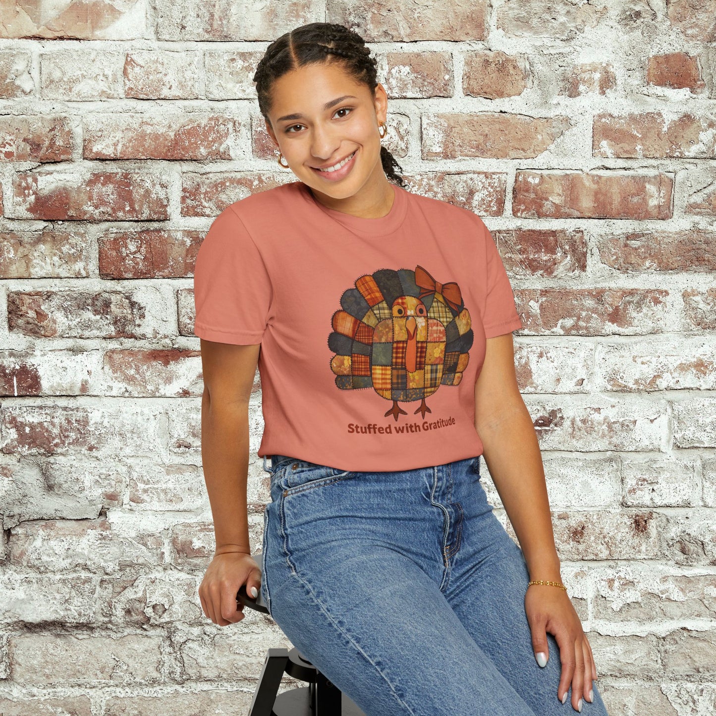 Thanksgiving Turkey Patchwork Unisex T-shirt