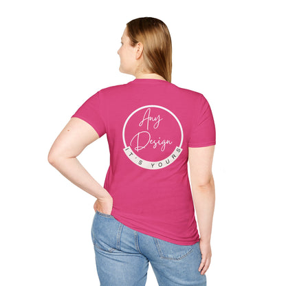 Personalizable Unisex Softstyle T-Shirt- Back Print Only!