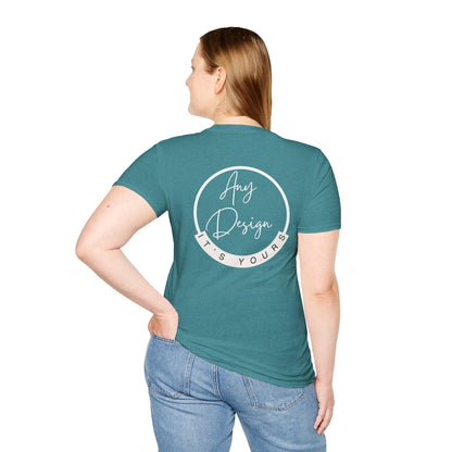 Personalizable Unisex Softstyle T-Shirt- Back Print Only!