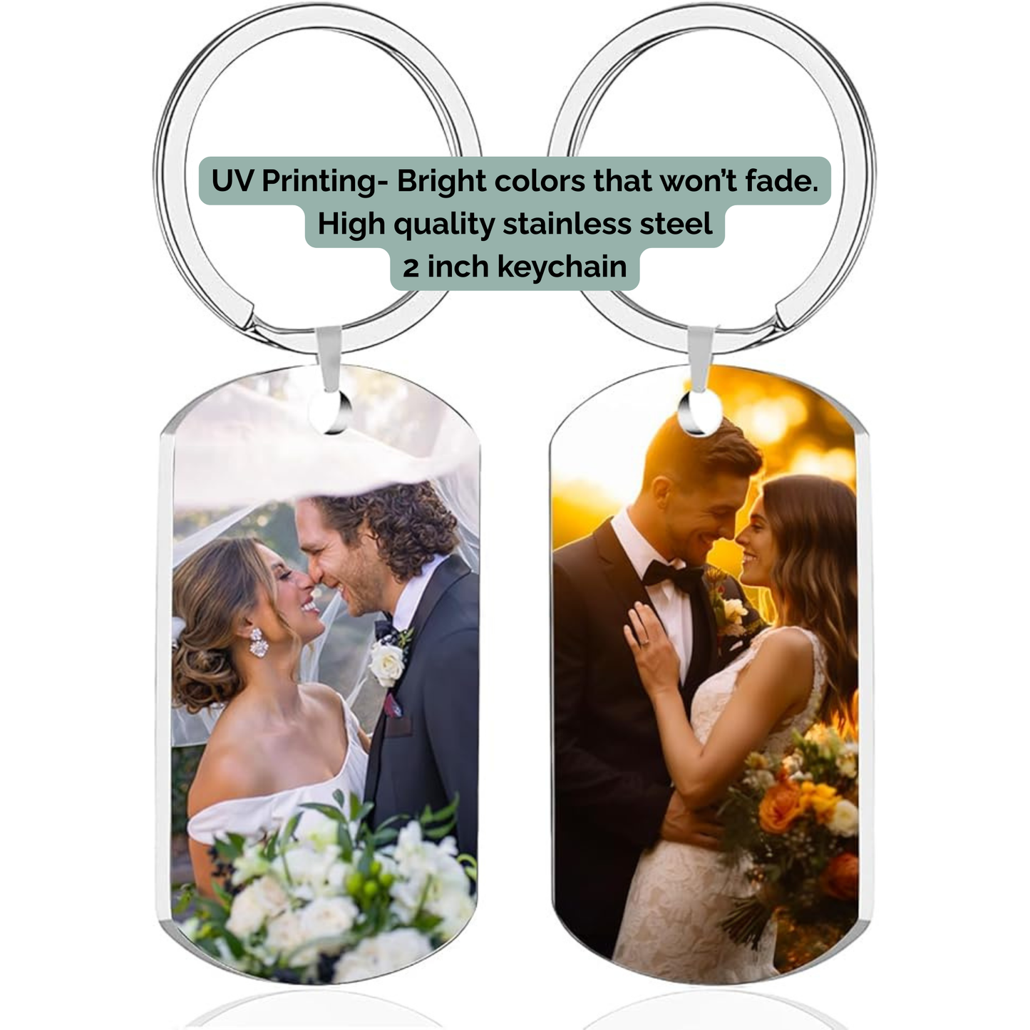 Memorial QR Code & Photo Keychain