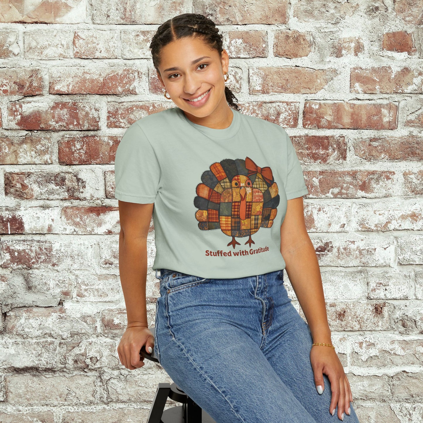 Thanksgiving Turkey Patchwork Unisex T-shirt