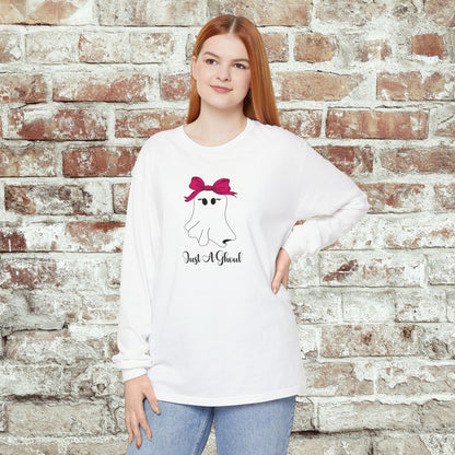 Just A Ghoul Long Sleeve Comfort Colors Shirt