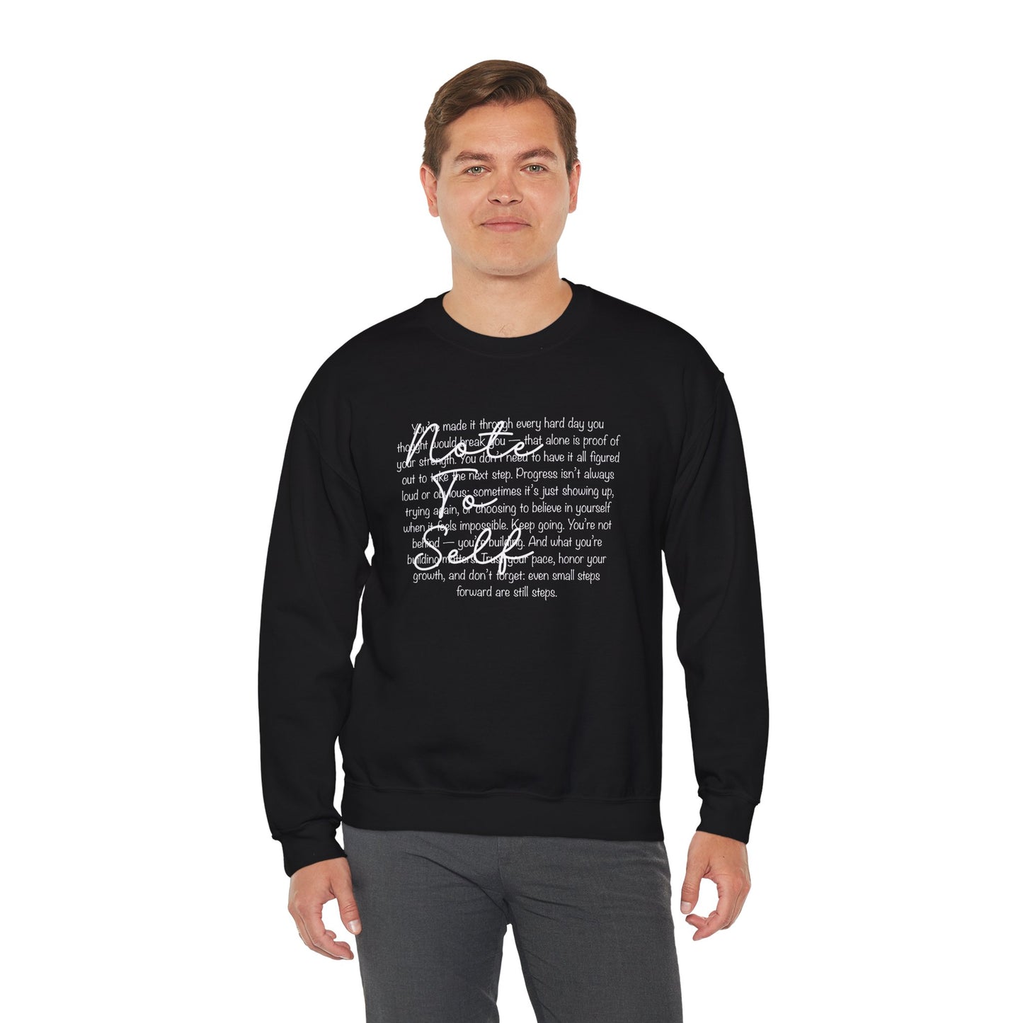 Note to Self Crewneck Sweatshirt - Mental Health Reminder Sweater