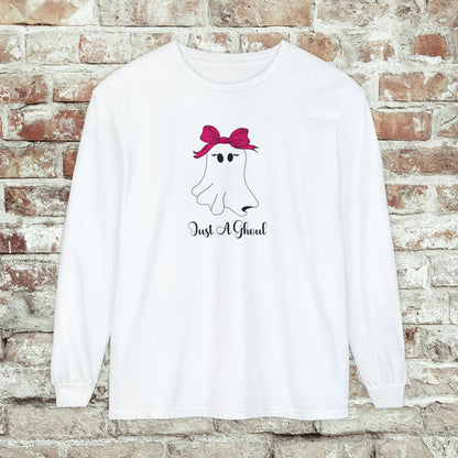 Just A Ghoul Long Sleeve Comfort Colors Shirt