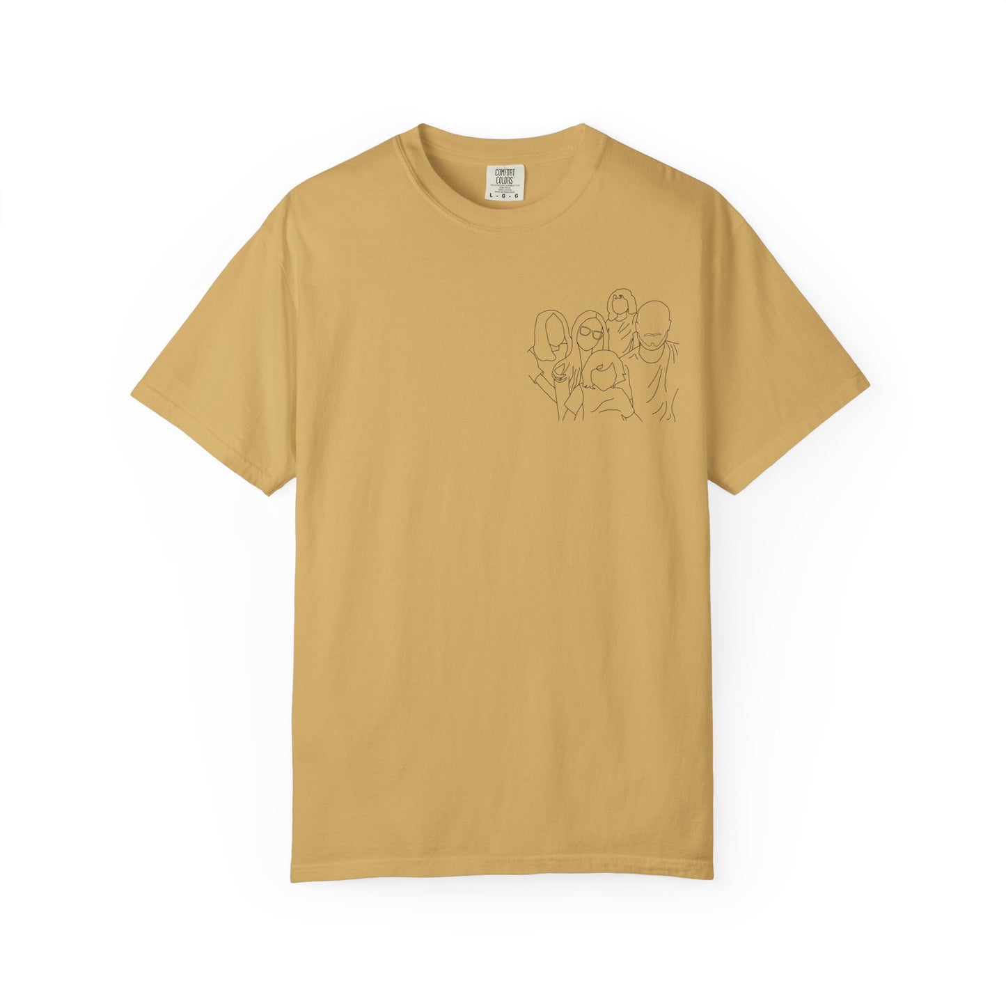 Custom Photo Shirt, Minimalist Line Art Unisex T-Shirt
