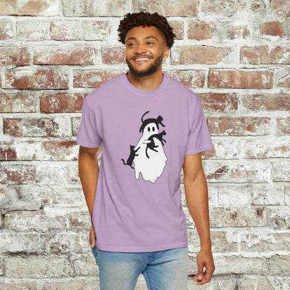 Spooky Ghost & Black Cats Comfort Colors Tee