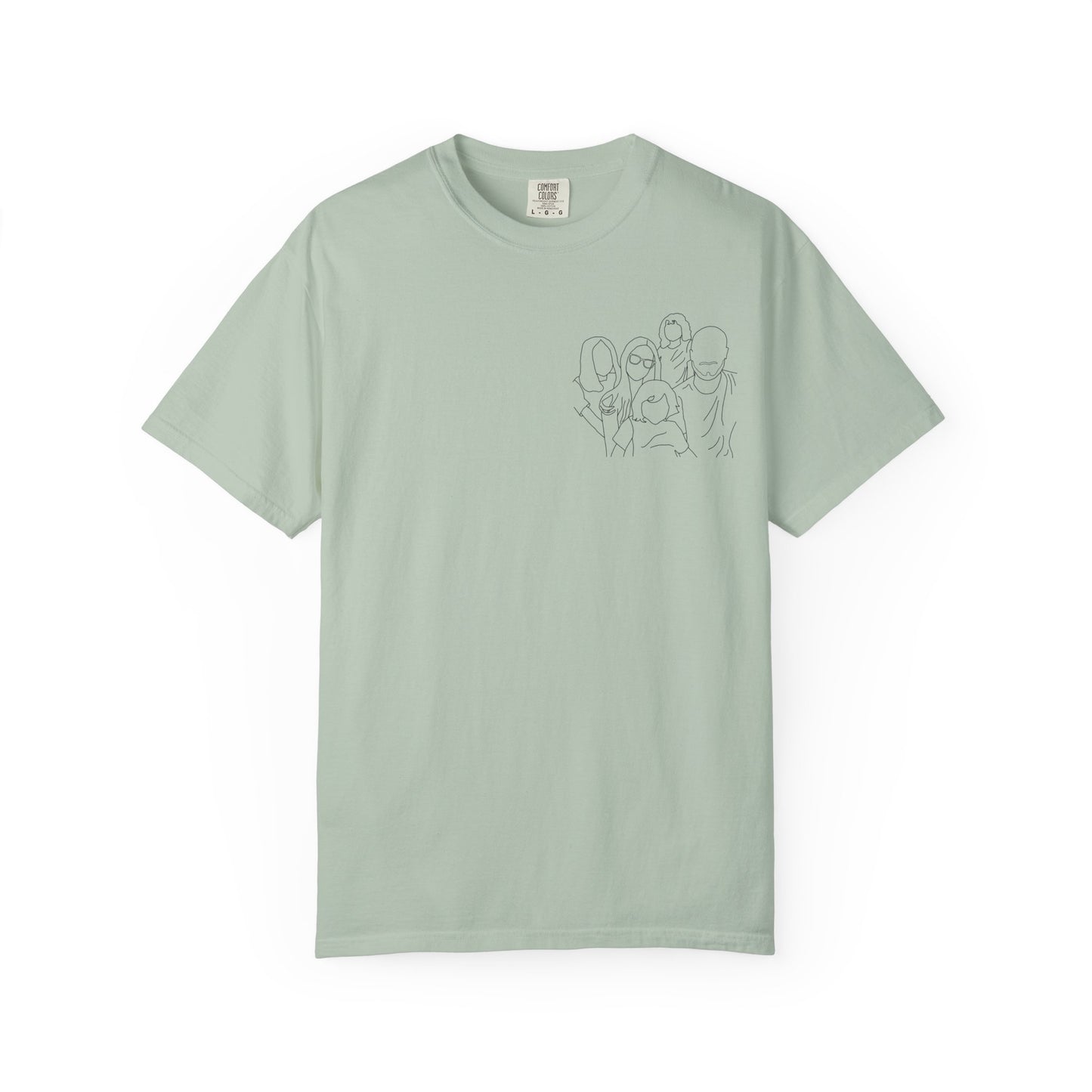 Custom Photo Shirt, Minimalist Line Art Unisex T-Shirt