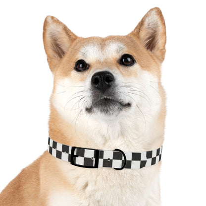 Personalized Checkered Dog Collar