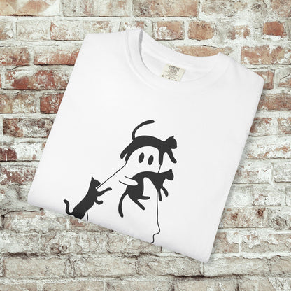 Spooky Ghost & Black Cats Comfort Colors Tee