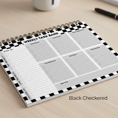 Spiral Bound Undated Weekly Task Bank
