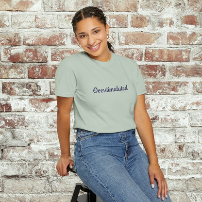 "Overstimulated" Embroidered Shirt