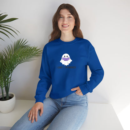 I Can't I'm Booked- EMBROIDERED Crewneck Sweatshirt