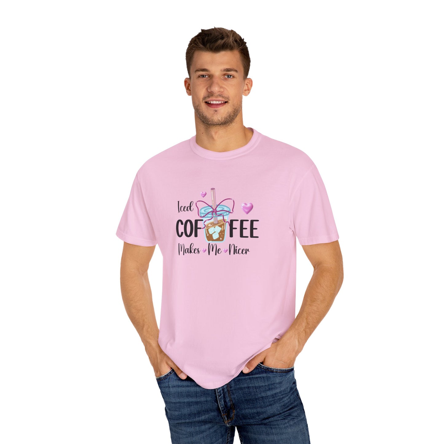 Iced Coffee Makes Me Nicer Comfort Colors T-Shirt